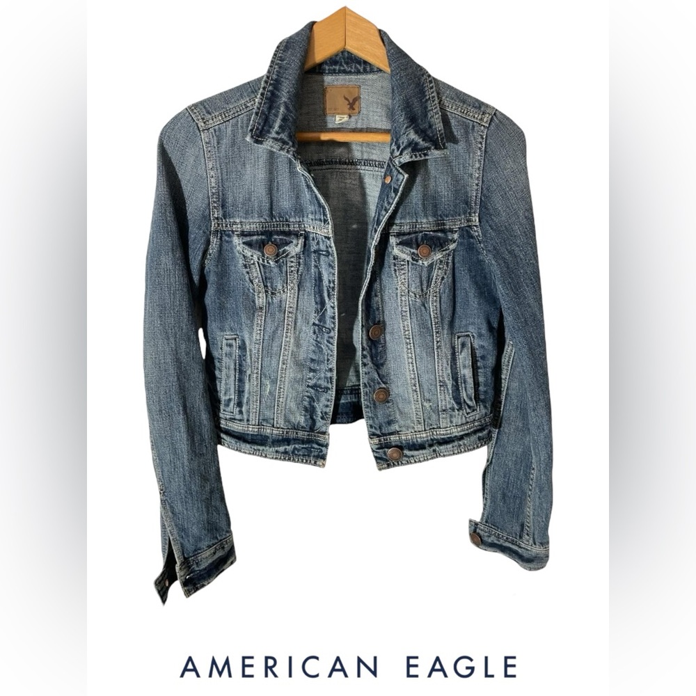 E8- AE - American Eagle - Blue Jean Jacket - Size XS